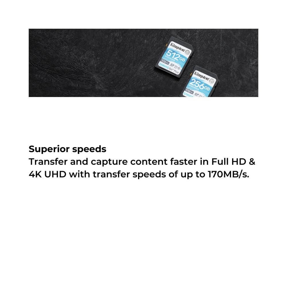 Kingston SD Card Secure Digital Canvas Select Plus UHSI C10 U1 V10